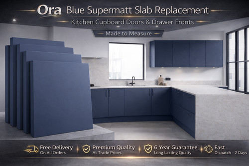 Blue matt slab - blue,