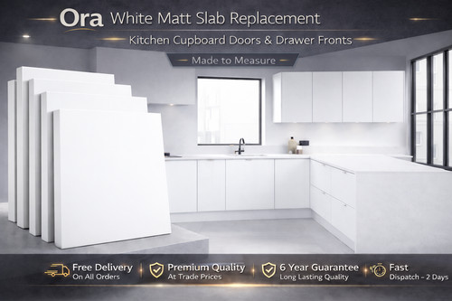 White matt slab - matt,